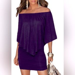 Women’s Bodycon Dress - Size Medium - Purple - by Sidefeel